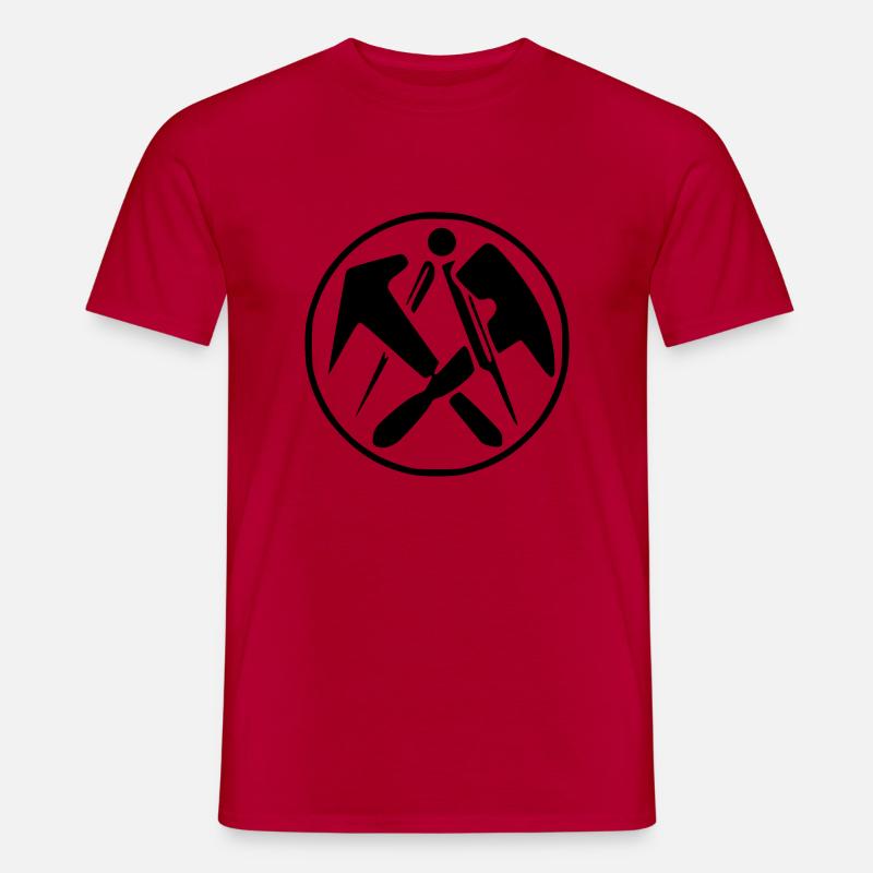 Dachdecker Siegel - Männer T-Shirt - Rot