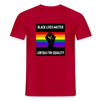 Black Lives Matter - Men's T-Shirt - red - Front - AI Model Male 178 dark (178cm)