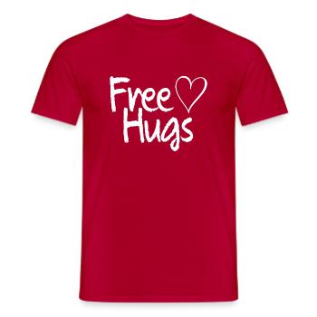 Étreintes en toute liberté - T-shirt homme - rouge - Devant - AI Model Male 178 dark (178cm)