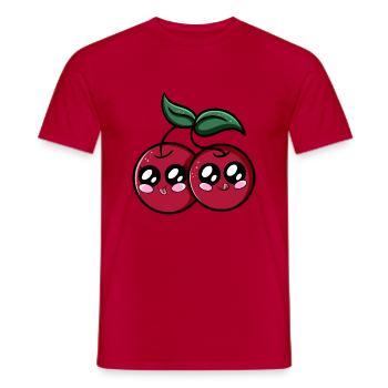 Cerises Kawaii ! - T-shirt homme - rouge - Devant - AI Model Male 178 dark (178cm)