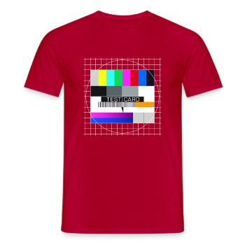 Image de test Télévision Écran Fermoir d’émission - T-shirt homme - rouge - Devant - AI Model Male 178 dark (178cm)