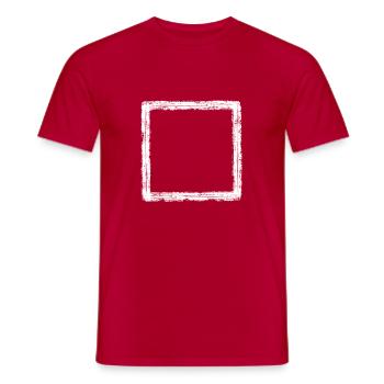 Graffiti blanc carré - T-shirt homme - rouge - Devant - AI Model Male 178 dark (178cm)