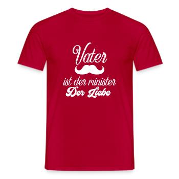 Vater ist Der Minister Liebe - Männer T-Shirt - Rot - Vorne - AI Model Male 178 dark (178cm)