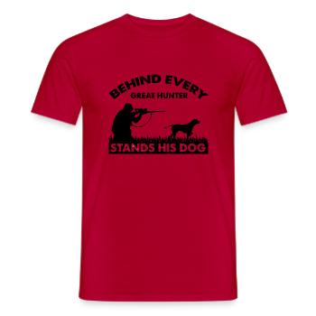 Chasse au canard Chasse au canard Chasseur de canard Chasseur de canard Conception - T-shirt homme - rouge - Devant - AI Model Male 178 dark (178cm)