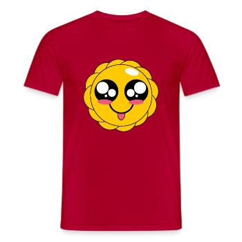 Kawaii - SUN - Männer T-Shirt - Rot - Vorne - AI Model Male 178 dark (178cm)