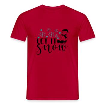 Let It Snow - Männer T-Shirt - Rot - Vorne - AI Model Male 178 dark (178cm)