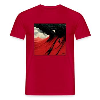 red sky - T-shirt homme - rouge - Devant - AI Model Male 178 dark (178cm)