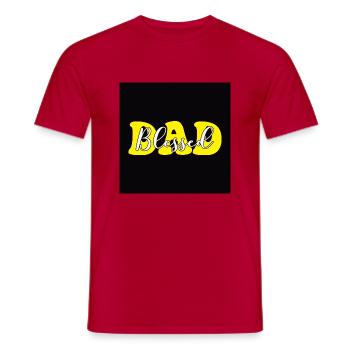 Blessed Dad - Männer T-Shirt - Rot - Vorne - AI Model Male 178 dark (178cm)