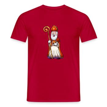Saint Nicolas - Men's T-Shirt - red - Front - AI Model Male 178 dark (178cm)