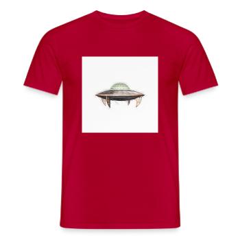 UFO - Men's T-Shirt - red - Front - AI Model Male 178 dark (178cm)