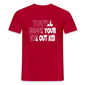 Cute Funny Sayings Funny Quote Dork Quote Happy - Men's T-Shirt - red - Front - AI Model Male 178 dark (178cm)