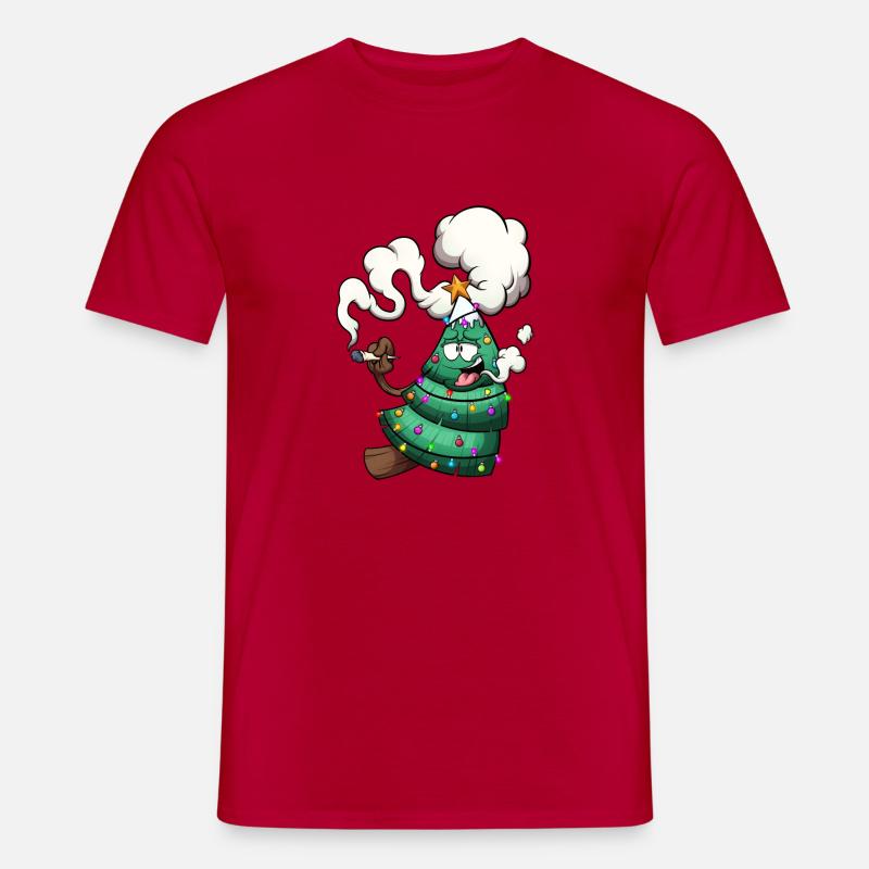 Bekeinter Weihnachtsbaum - Männer T-Shirt - Rot
