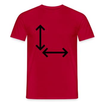 Height Width Measurements Icon Symbol Character - Men's T-Shirt - red - Front - AI Model Male 178 dark (178cm)