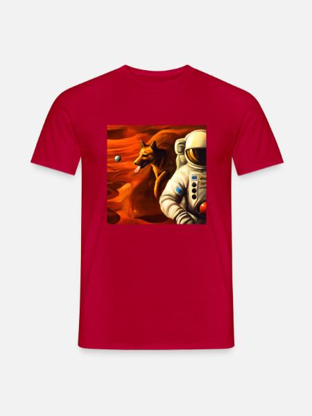KI Kunst - Hund Bester Freund - AI Art - Männer T-Shirt - Rot