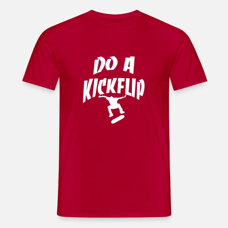 Machen Sie einen Kickflip - Männer T-Shirt - Rot