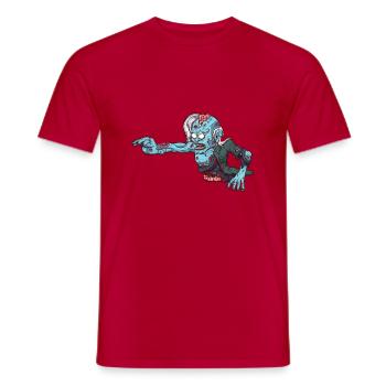 Crawling Zombie - Men's T-Shirt - red - Front - AI Model Male 178 dark (178cm)