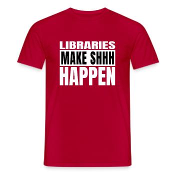 birthday birthday present literary bday better art - Men's T-Shirt - red - Front - AI Model Male 178 dark (178cm)