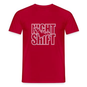 Night Shift Bat - Männer T-Shirt - Rot - Vorne - AI Model Male 178 dark (178cm)