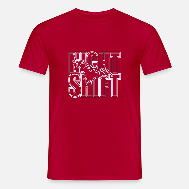 Night Shift Bat - Männer T-Shirt - Rot