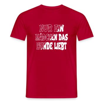 humor cool hundeliebhaber bluthund doggie - Männer T-Shirt - Rot - Vorne - AI Model Male 178 dark (178cm)