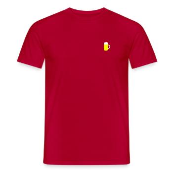 Lustiges Mallorca BIERGLAS LOGO, Saufen Bier Shirt - Männer T-Shirt - Rot - Vorne - AI Model Male 178 dark (178cm)