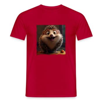 Hérisson heureux - T-shirt homme - rouge - Devant - AI Model Male 178 dark (178cm)