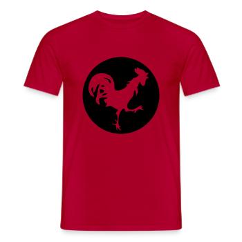 Streit-Hahn - Männer T-Shirt - Rot - Vorne - AI Model Male 178 dark (178cm)