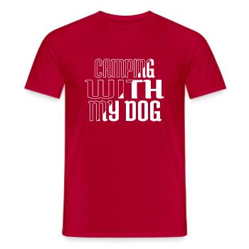 Camping Drôle Tshirt Plein Air Camping Chemise Heureux - T-shirt homme - rouge - Devant - AI Model Male 178 dark (178cm)
