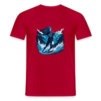Wasser Ski - Ultra Design - Männer T-Shirt - Rot - Vorne - AI Model Male 178 dark (178cm)