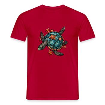 Turtle - Men's T-Shirt - red - Front - AI Model Male 178 dark (178cm)