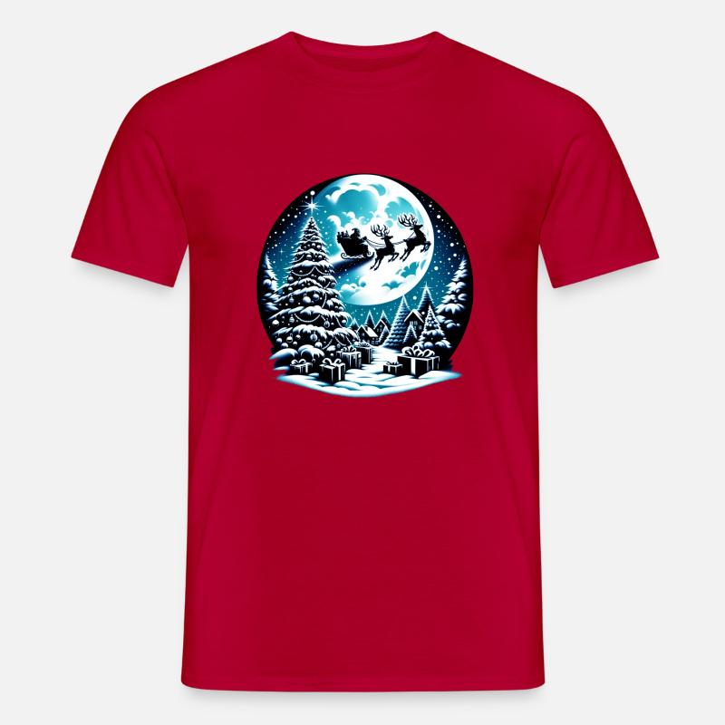 Weihnachtskugel | Schneekugel Christmas Xmas - Männer T-Shirt - Rot