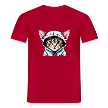 Kater Britisch Kurzhaarkatze Katzen Katzenbaby - Männer T-Shirt - Rot - Vorne - AI Model Male 178 dark (178cm)