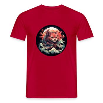 Amour des chats - T-shirt homme - rouge - Devant - AI Model Male 178 dark (178cm)