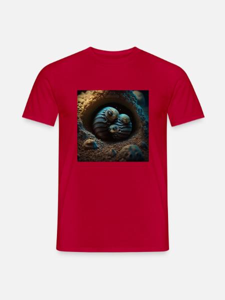 Süße kleine Larven - Männer T-Shirt - Rot