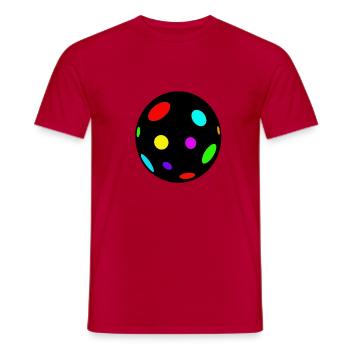 diskokugel - Männer T-Shirt - Rot - Vorne - AI Model Male 178 dark (178cm)