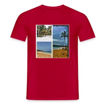 Punta Cana - T-shirt homme - rouge - Devant - AI Model Male 178 dark (178cm)