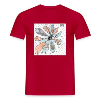 Wirrwarr 12 - Männer T-Shirt - Rot - Vorne - AI Model Male 178 dark (178cm)