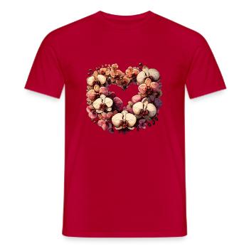 Orchids - Men's T-Shirt - red - Front - AI Model Male 178 dark (178cm)