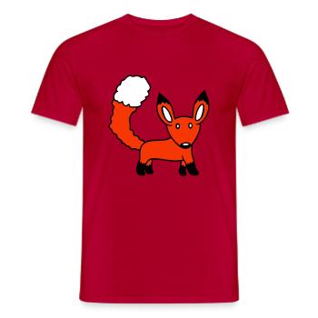 Fox Red Fox Wild Animal Clever Forest Inhabitants - Men's T-Shirt - red - Front - AI Model Male 178 dark (178cm)