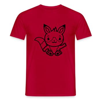 Fox Red Fox Wild Animal Clever Forest Inhabitants - Men's T-Shirt - red - Front - AI Model Male 178 dark (178cm)
