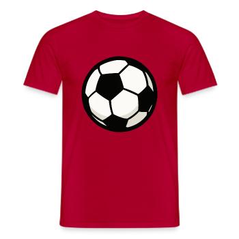 fussball - Männer T-Shirt - Rot - Vorne - AI Model Male 178 dark (178cm)