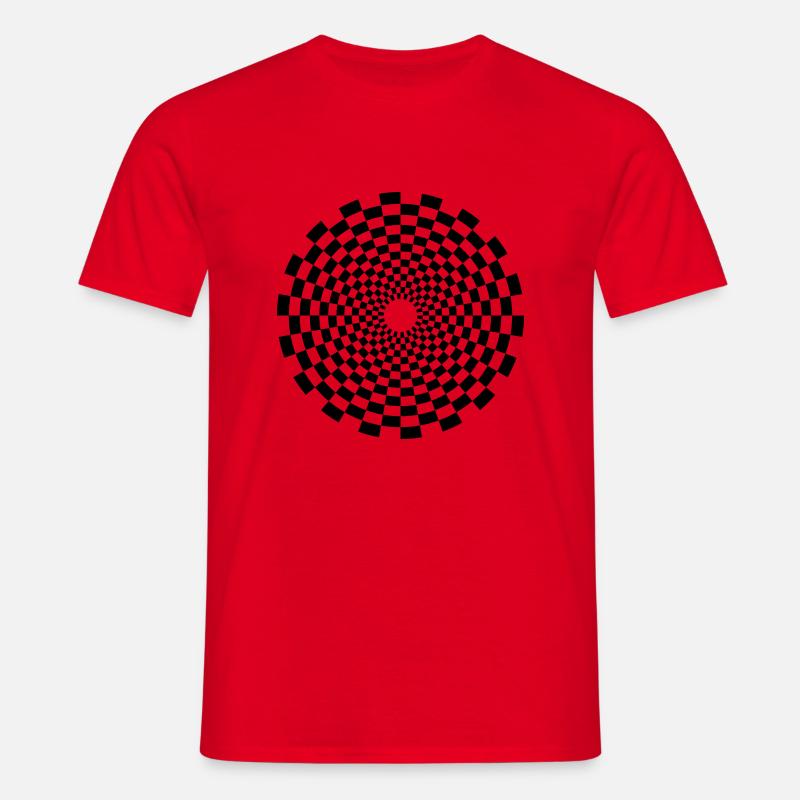 psychedelic_circle - Männer T-Shirt - Rot