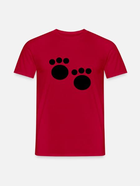 tatze2 - Männer T-Shirt - Rot
