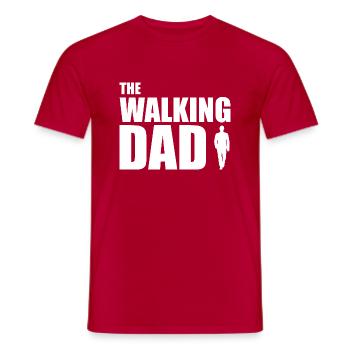 The Walking Dad - Le papa qui court - T-shirt homme - rouge - Devant - AI Model Male 178 dark (178cm)
