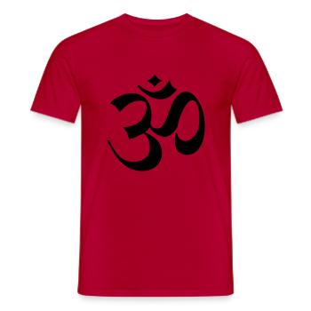om_zeichen__f1 - Männer T-Shirt - Rot - Vorne - AI Model Male 178 dark (178cm)