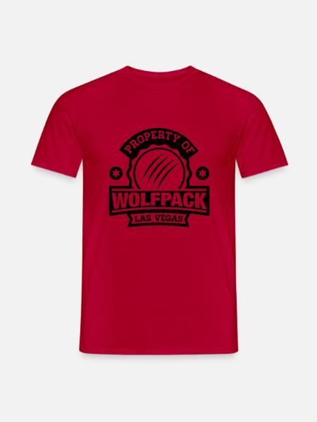 property_of_wolfpack_1_f1 - Men's T-Shirt - red