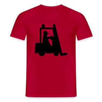stapler fahrer - Männer T-Shirt - Rot - Vorne - AI Model Male 178 dark (178cm)