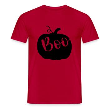 Pumpkin Boo Halloween - Men's T-Shirt - red - Front - AI Model Male 178 dark (178cm)