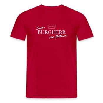 Sand-Burgherr von Baltrum - Männer T-Shirt - Rot - Vorne - AI Model Male 178 dark (178cm)