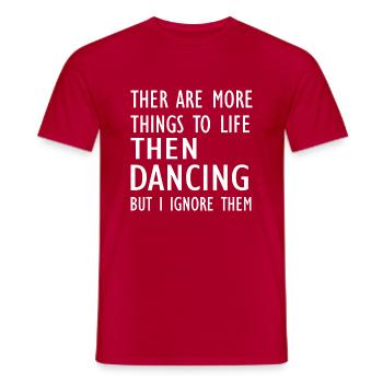 Dancing Dance Music - Men's T-Shirt - red - Front - AI Model Male 178 dark (178cm)